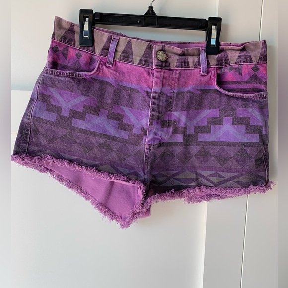 Purple Denim Cut-offs - Picture 4 of 4